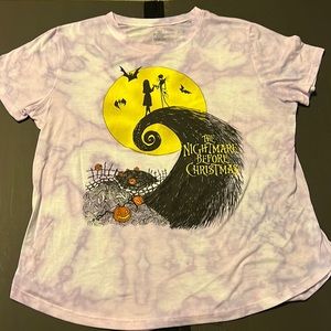 Marble Dye Effect Nightmare Before Christmas Shirt